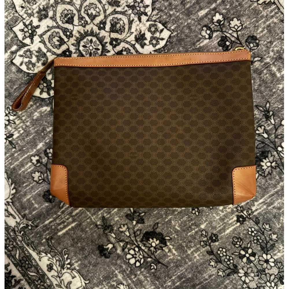 Celine Triomphe Vintage leather clutch bag - image 4