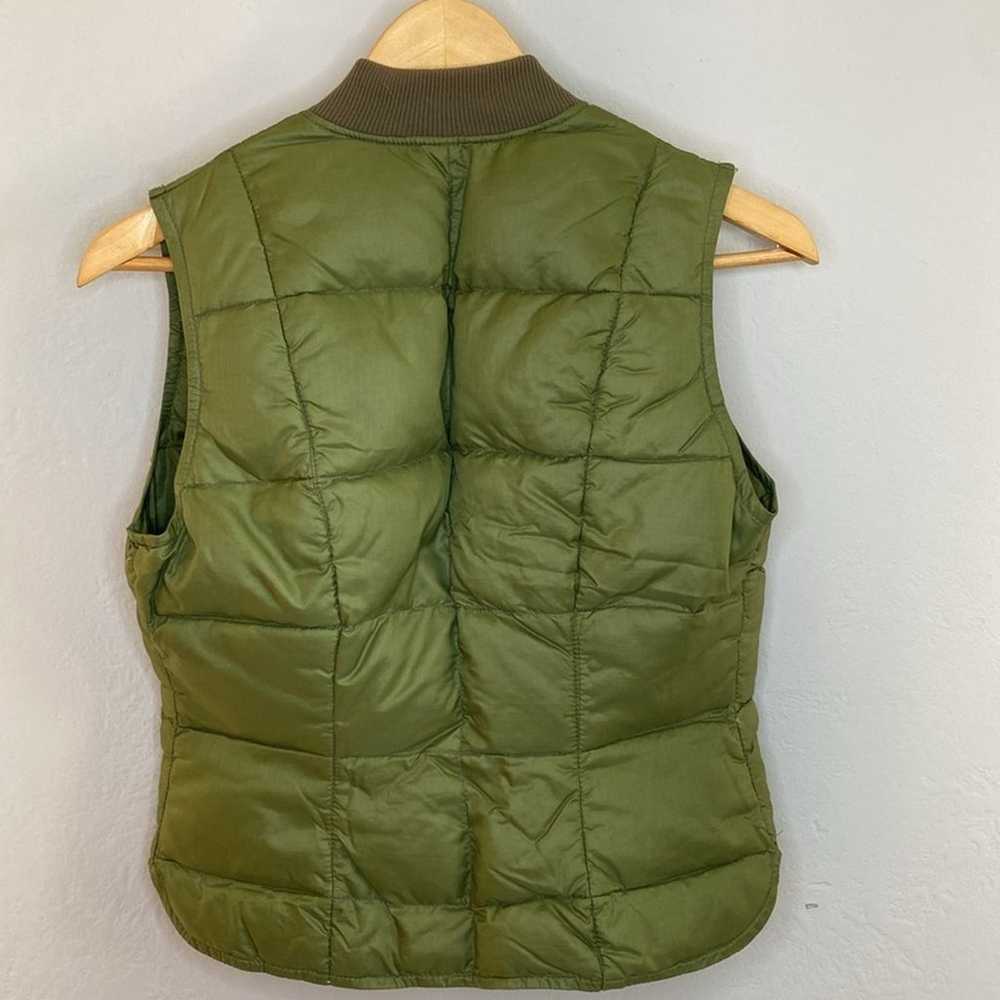 Vintage 70’s Zip Up Puffer Vest- Green- Women S - image 2