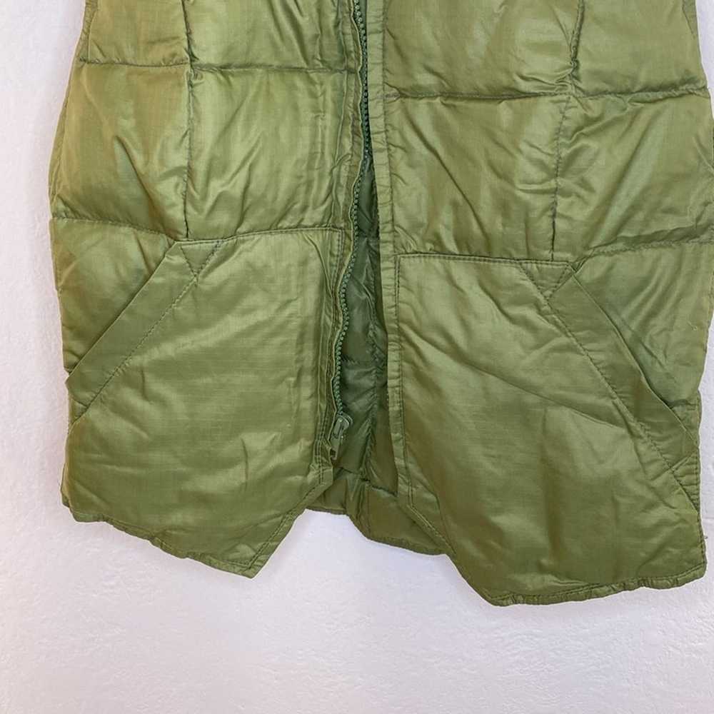 Vintage 70’s Zip Up Puffer Vest- Green- Women S - image 4