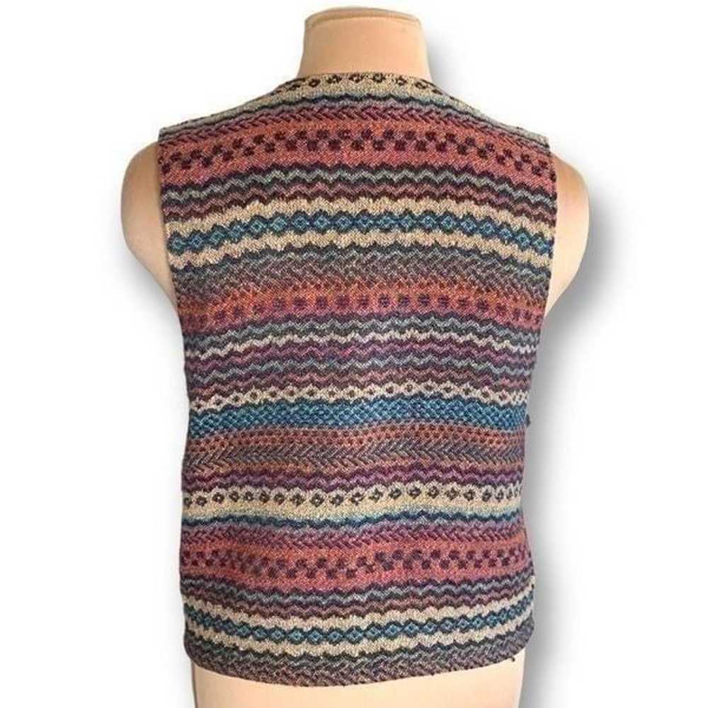 Vintage Willowbend Vest Multicolored Tapestry Wai… - image 5