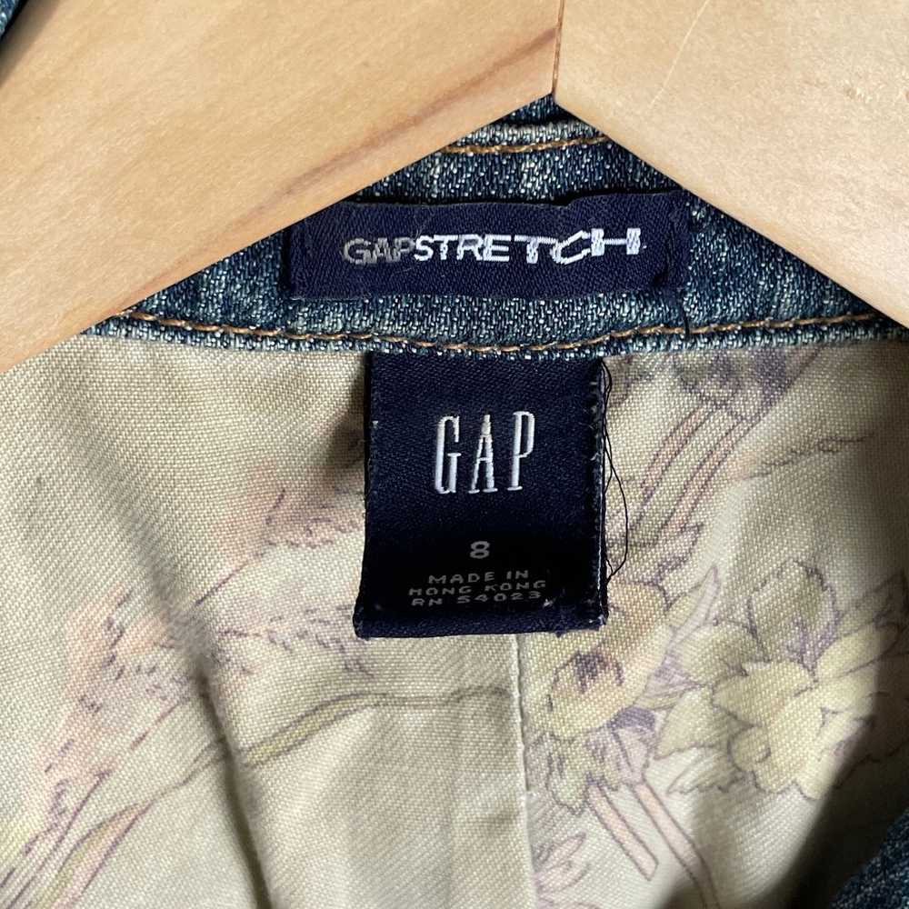 Vintage Gap Denim Blazer Blue Medium Wash Two Lea… - image 5
