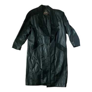 charles klein leather trench coats woman’s large … - image 1