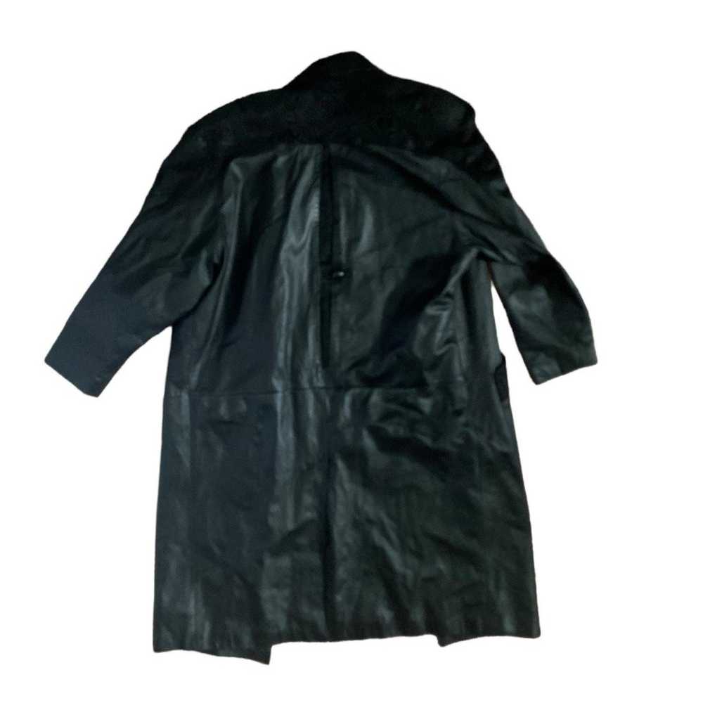 charles klein leather trench coats woman’s large … - image 2