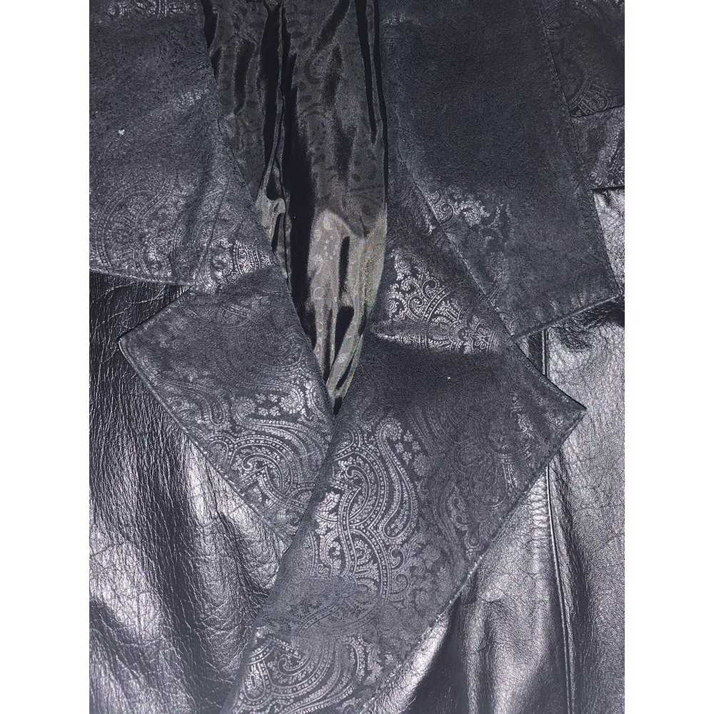charles klein leather trench coats woman’s large … - image 8