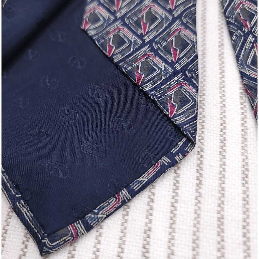 VALENTINO - Designer Vintage 100% Silk Necktie - … - image 4