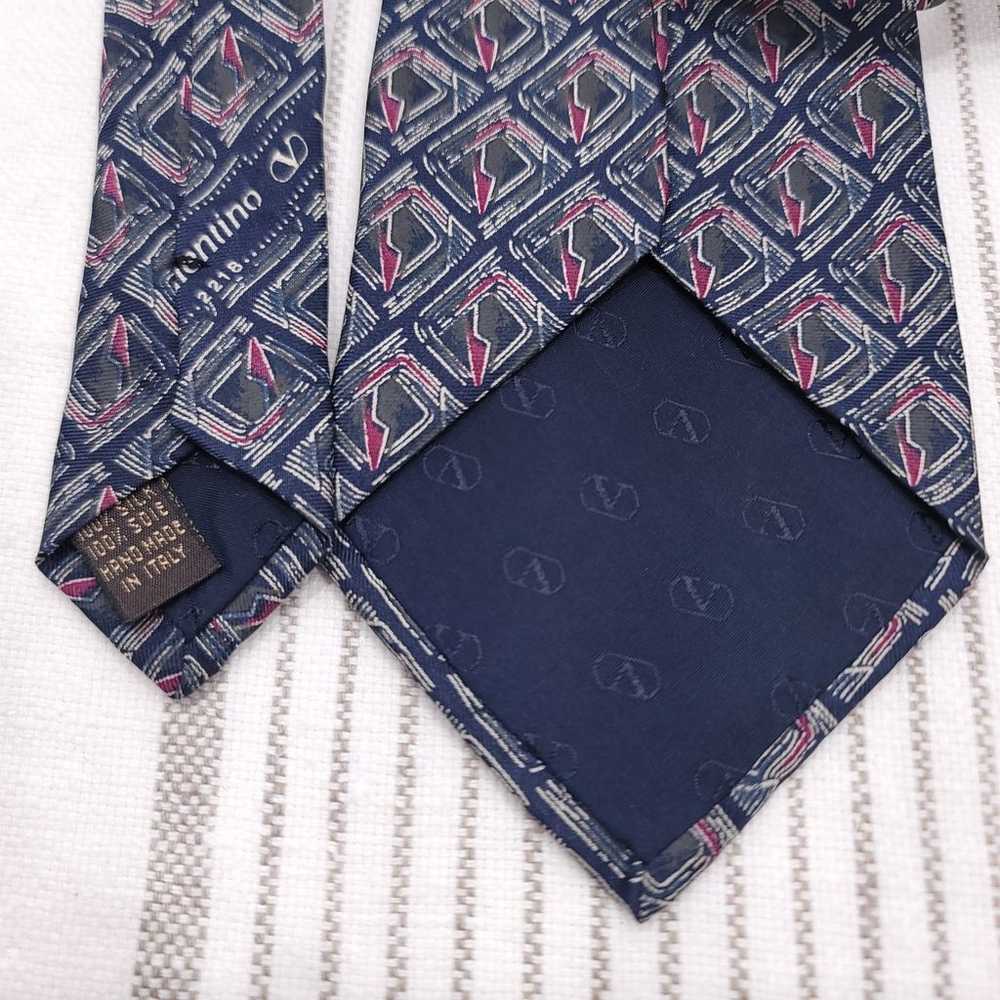 VALENTINO - Designer Vintage 100% Silk Necktie - … - image 6