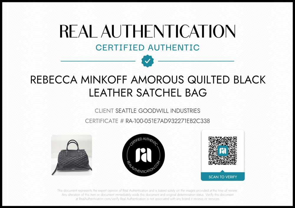 Rebecca Minkoff Amorous Quilted Black Leather Sat… - image 2