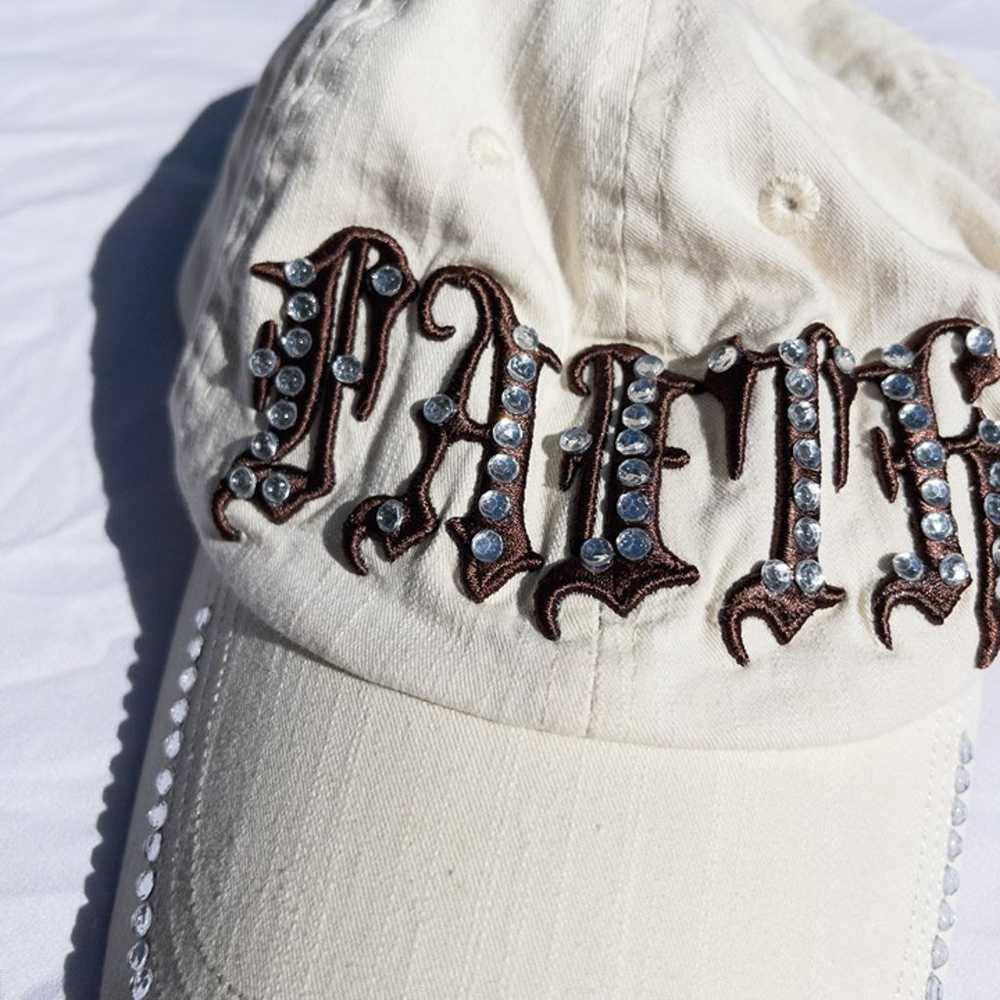 y2k grunge western cream 'faith'embroidered rhine… - image 2