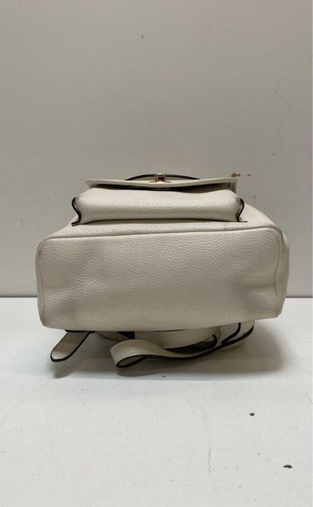 Coach Pebble Leather Small Turnlock Backpack Ivory - image 5