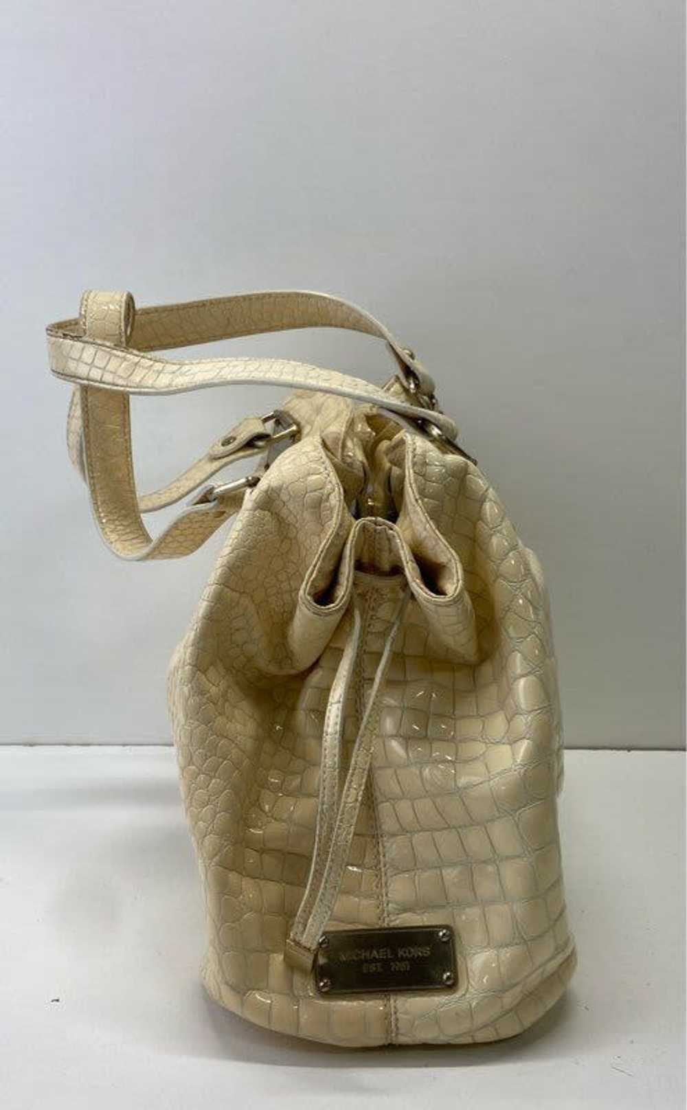 Michael Kors Croc Embossed Patent Leather Shoulde… - image 4