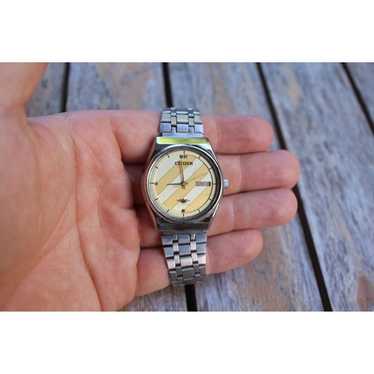 Vintage 1979 Citizen Automatic Mens Silver Watch W