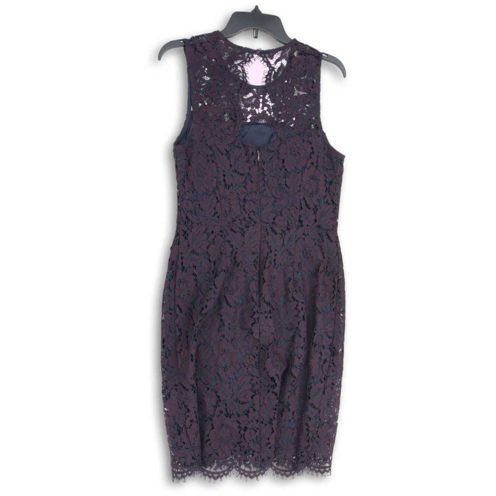 NWT Banana Republic Womens Purple Lace Round Neck… - image 2