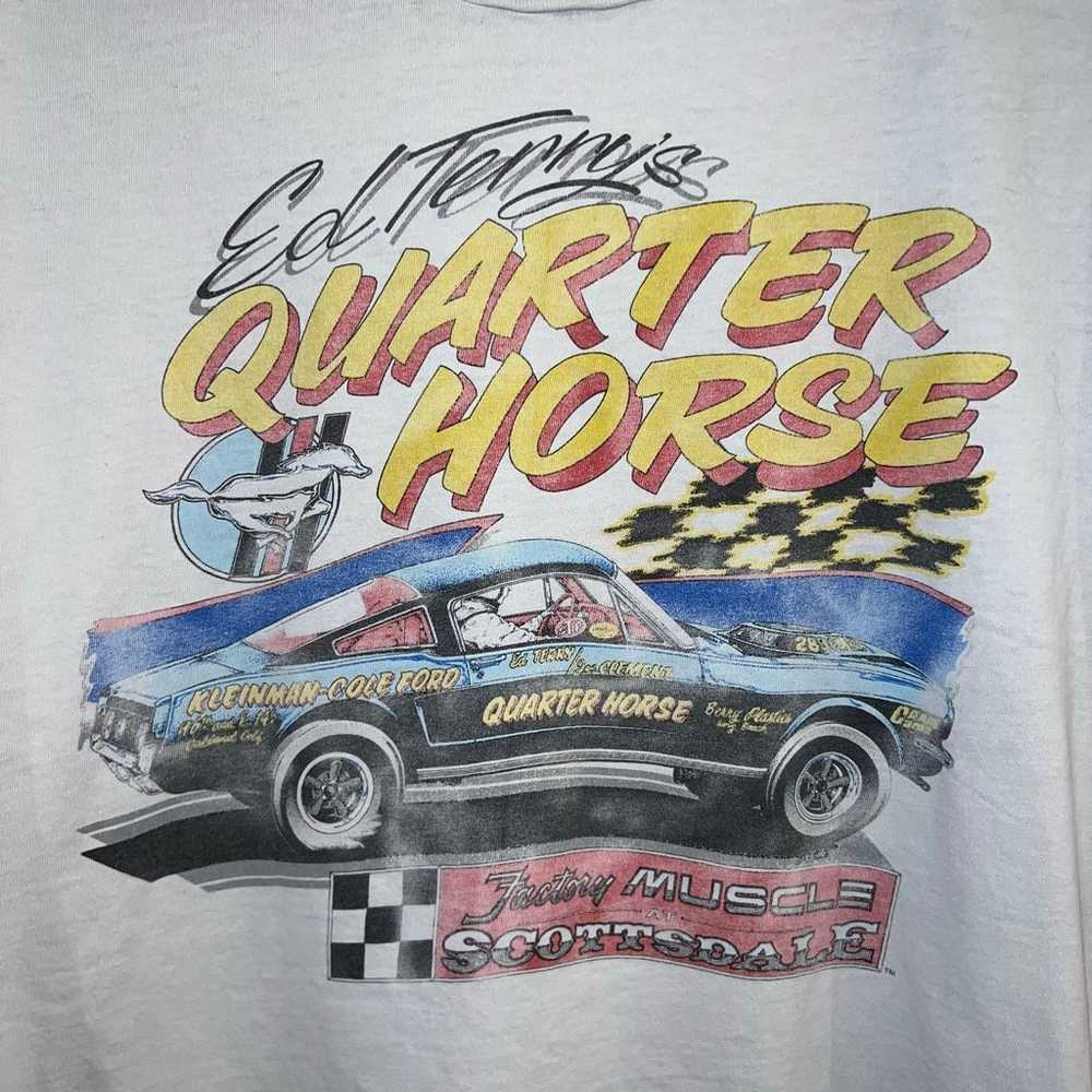 Vintage Ed Roth “Quarter Horse” Muscle Car Tee - … - image 3