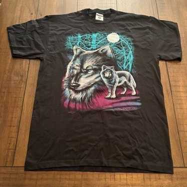 Vintage 90’s Wolf Springhill T Shirt Black Jerzees