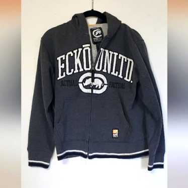 Ecko unltd full zip hoodie mens size medium grey … - image 1