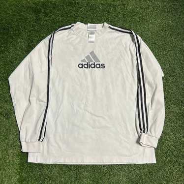 1990s Adidas Middle Logo White Longsleeve