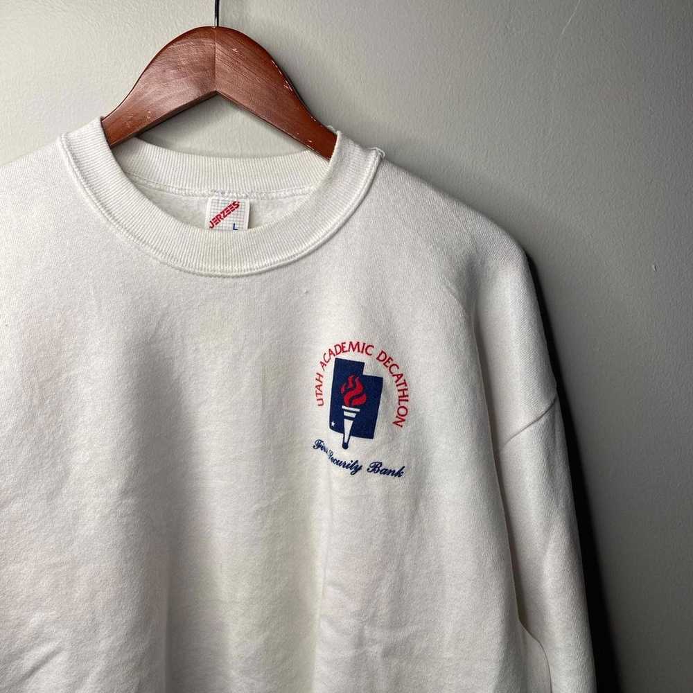 Vintage Utah White Sweatshirt Size Large - image 3