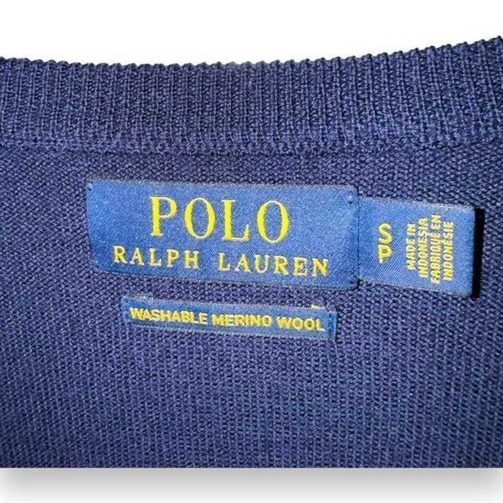 Polo Ralph Lauren Navy 100% Merino Wool Crewneck … - image 2