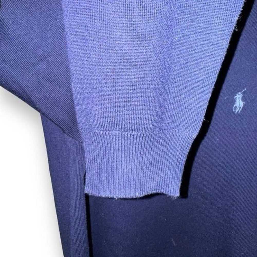 Polo Ralph Lauren Navy 100% Merino Wool Crewneck … - image 4