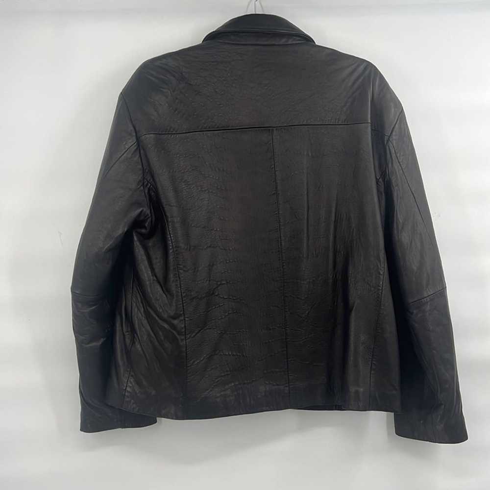 Vintage Boston Harbor black leather jacket size l… - image 5