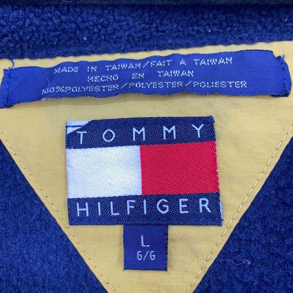 Vintage Tommy Hilfiger fleece zip up mens size la… - image 4