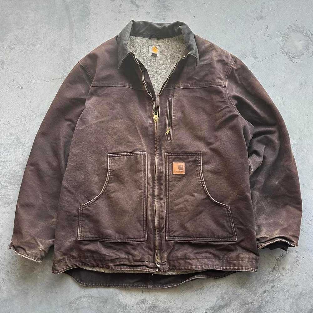 Vintage Carhartt traditional Sherpa lined Detroit… - image 1