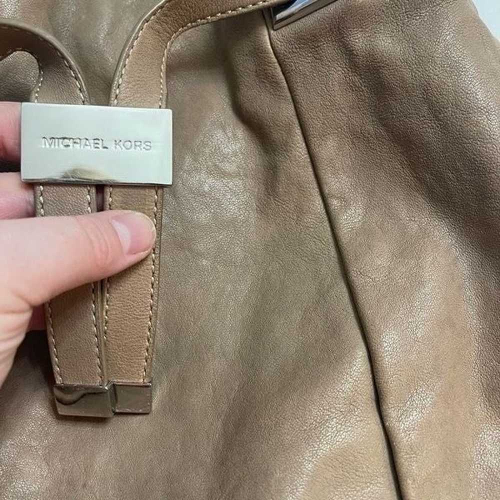 Michael Kors Leather Cognac Tan Hobo Purse Handbag - image 12