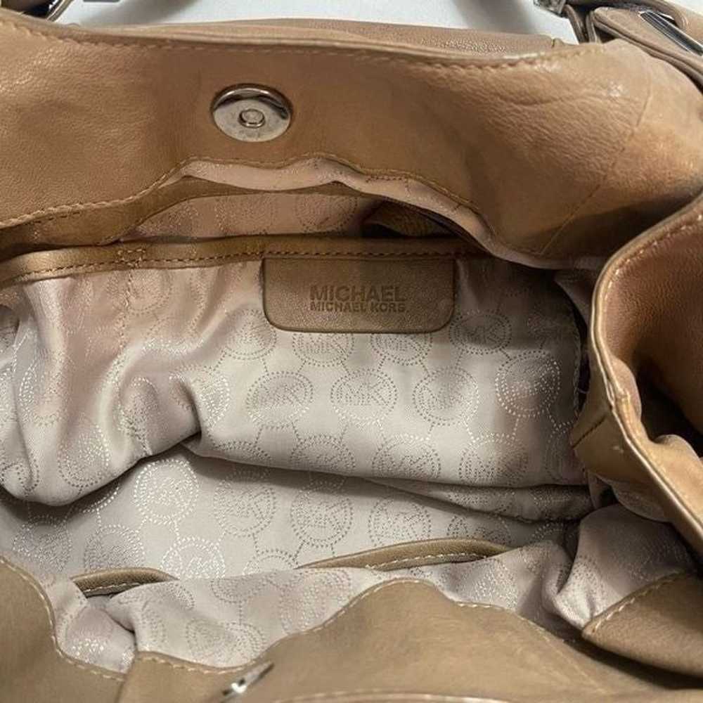 Michael Kors Leather Cognac Tan Hobo Purse Handbag - image 4