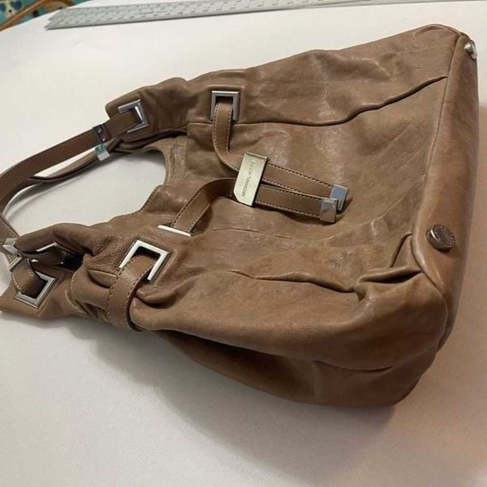 Michael Kors Leather Cognac Tan Hobo Purse Handbag - image 6