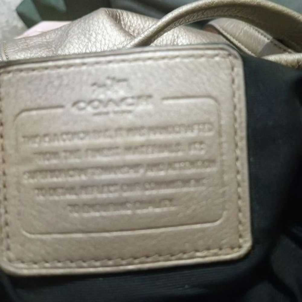 Coach Metallic Gold Crossbody Top Handle Bag - image 9