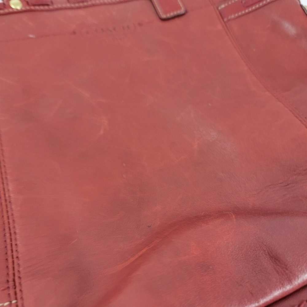 COACH Leather Tote Purse Red Style No. F0773-1123… - image 5