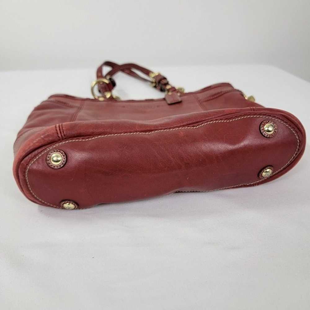 COACH Leather Tote Purse Red Style No. F0773-1123… - image 6