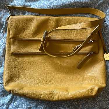 Pulicati mustard leather bag
