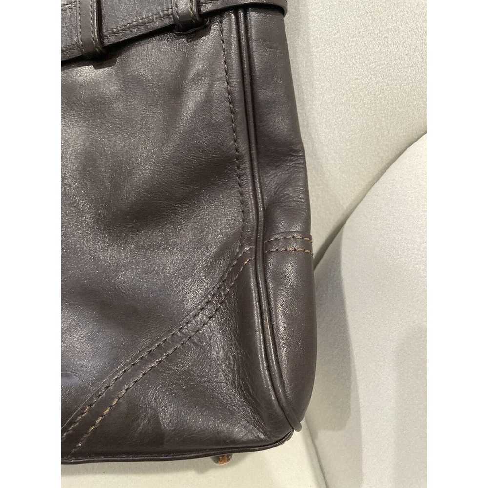 Coach Hamptons Womans Dark Brown Leather Satchel … - image 4