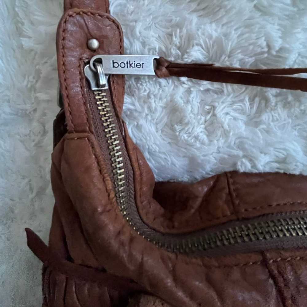Botkier Buttery Brown Leather Ruched Large Should… - image 3
