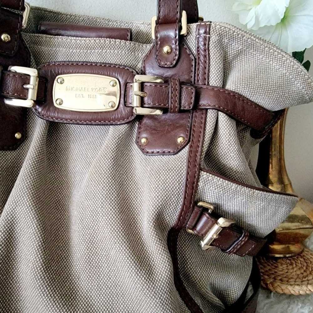 Rare Michael kors canvas shoulder bag purse - image 4
