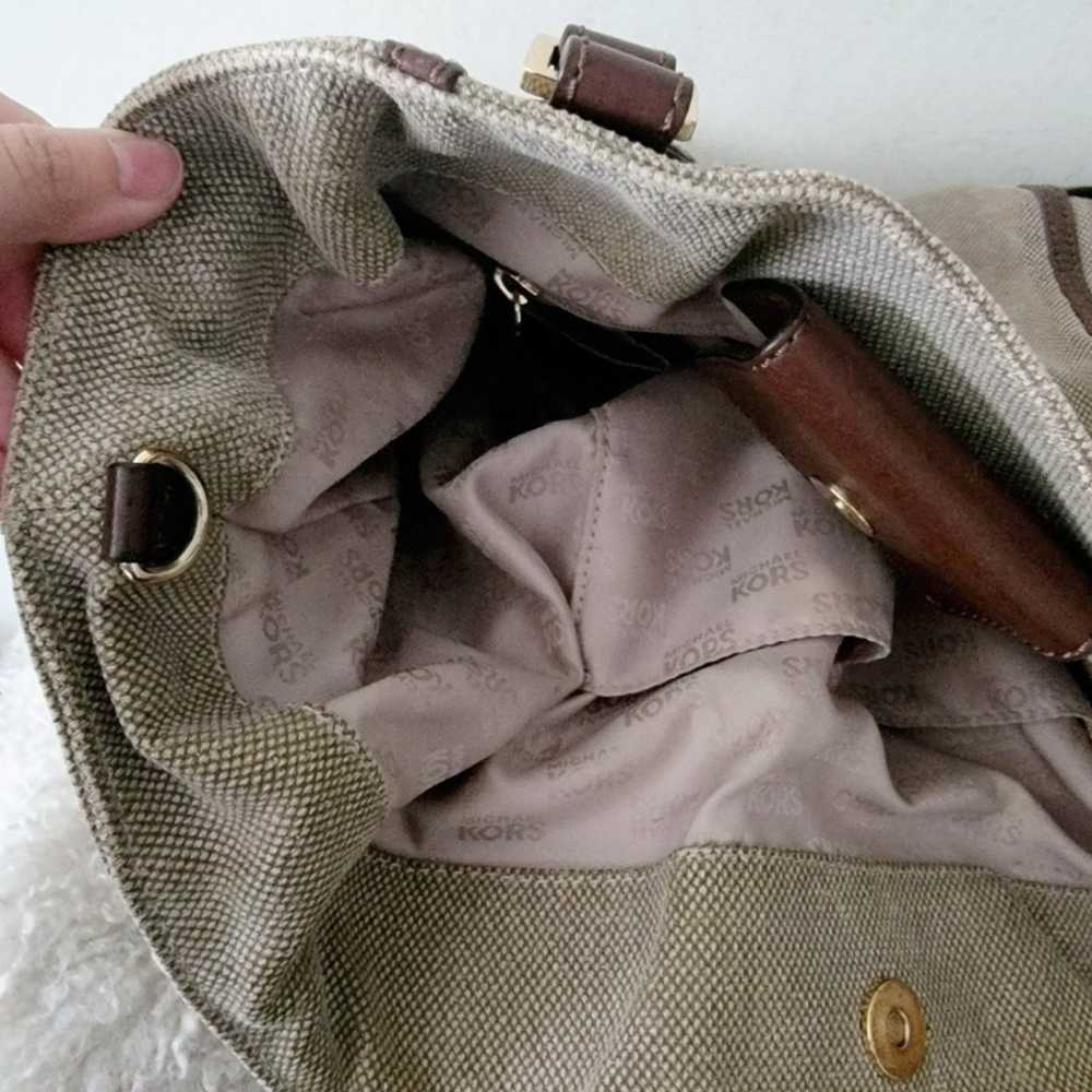 Rare Michael kors canvas shoulder bag purse - image 6