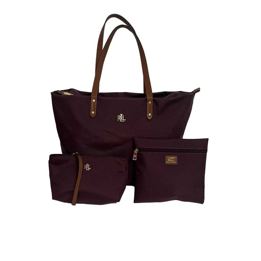 Lauren Ralph Lauren Tote Bag Cosmetic Bag Wristle… - image 2