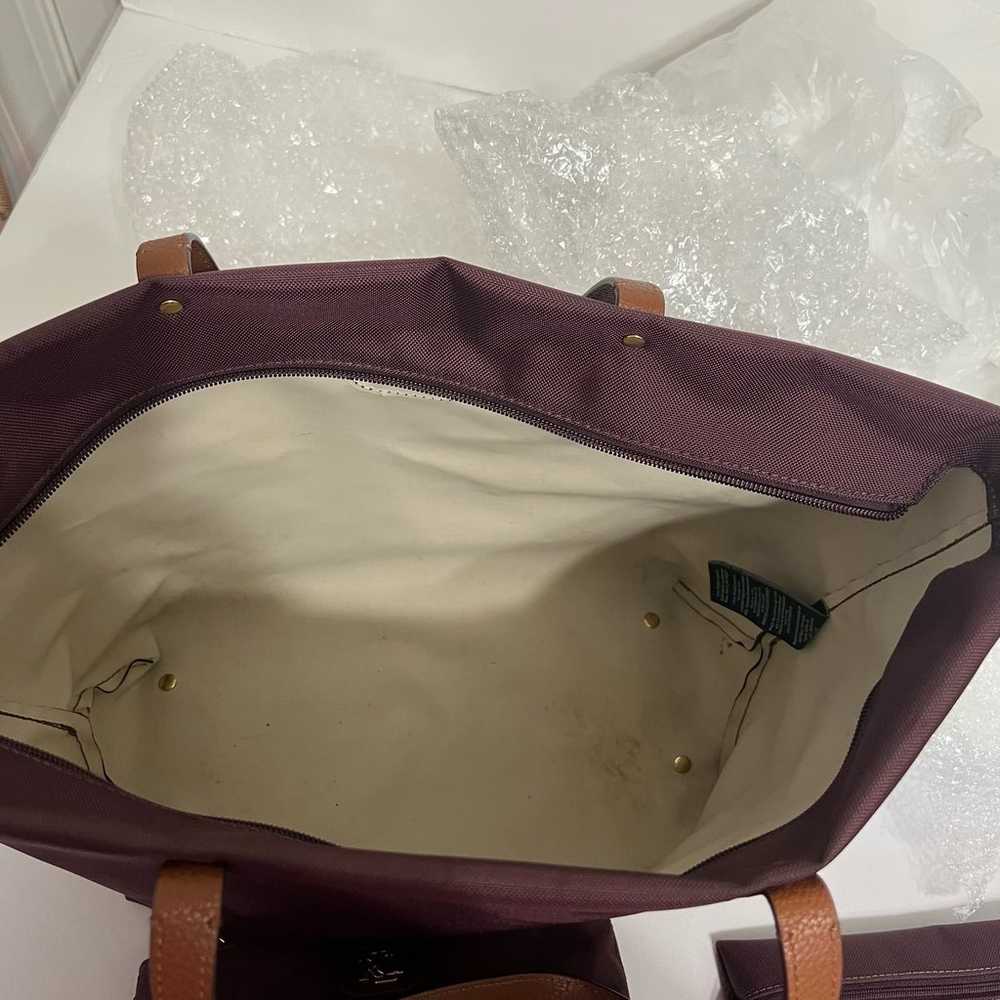 Lauren Ralph Lauren Tote Bag Cosmetic Bag Wristle… - image 6