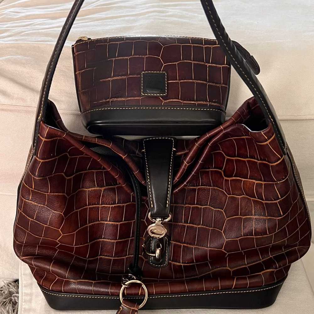 Dooney Bourke Handbags Leather Shoulder bag Brown… - image 11