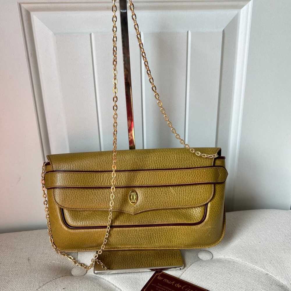 CARTIER CLUTCH with added chain sling - image 2