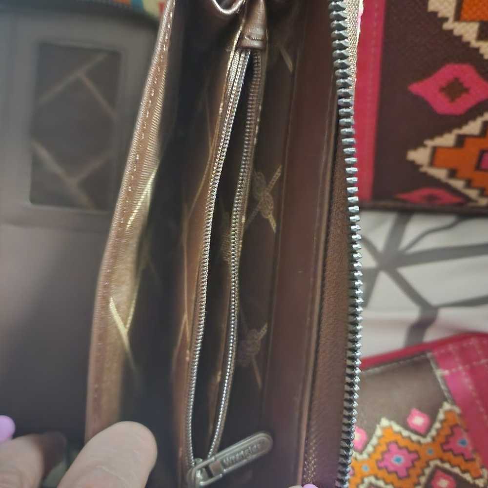 Wrangler Hot Pink Aztec tote/purse/wallet/credit … - image 8