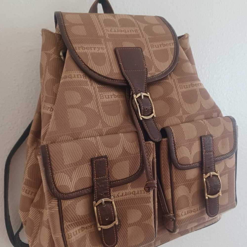 Rare Vintage Authentic Burberry Backpack - image 1