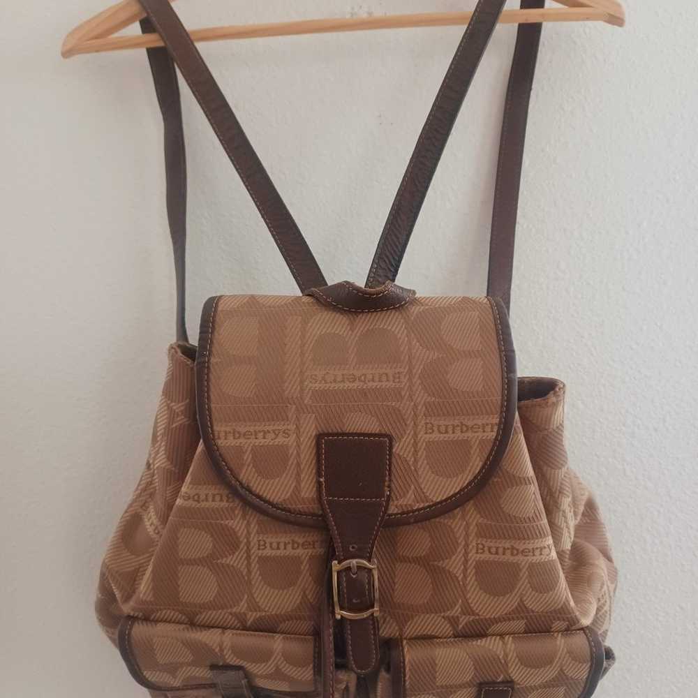 Rare Vintage Authentic Burberry Backpack - image 8