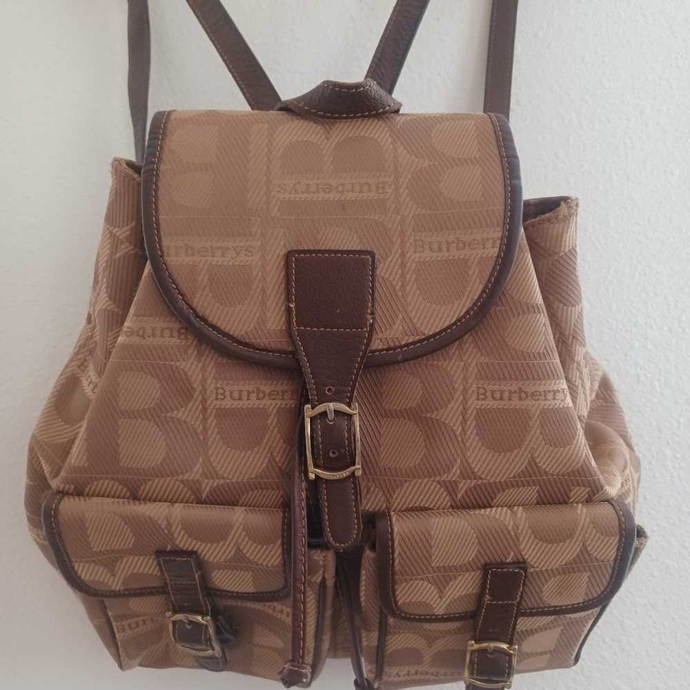 Rare Vintage Authentic Burberry Backpack - image 9