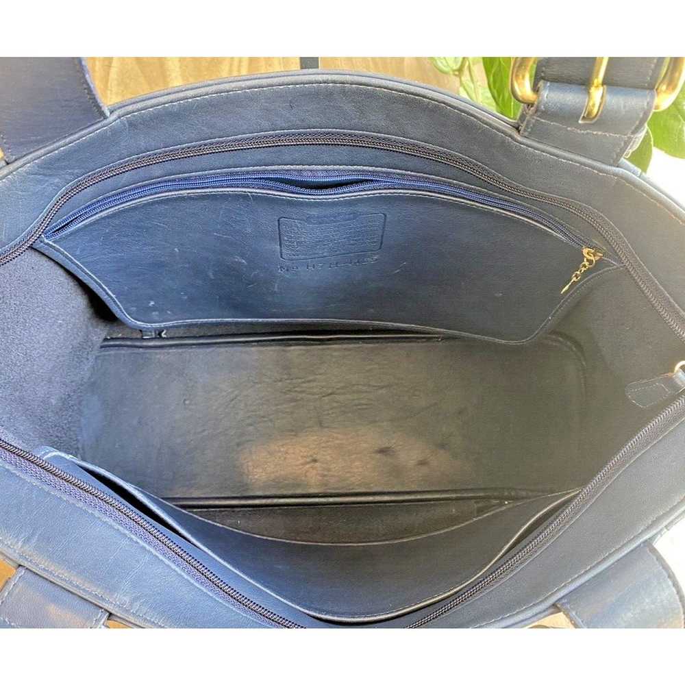 Vintage COACH Soho Blue Leather Tote H7H 4155 Bra… - image 10