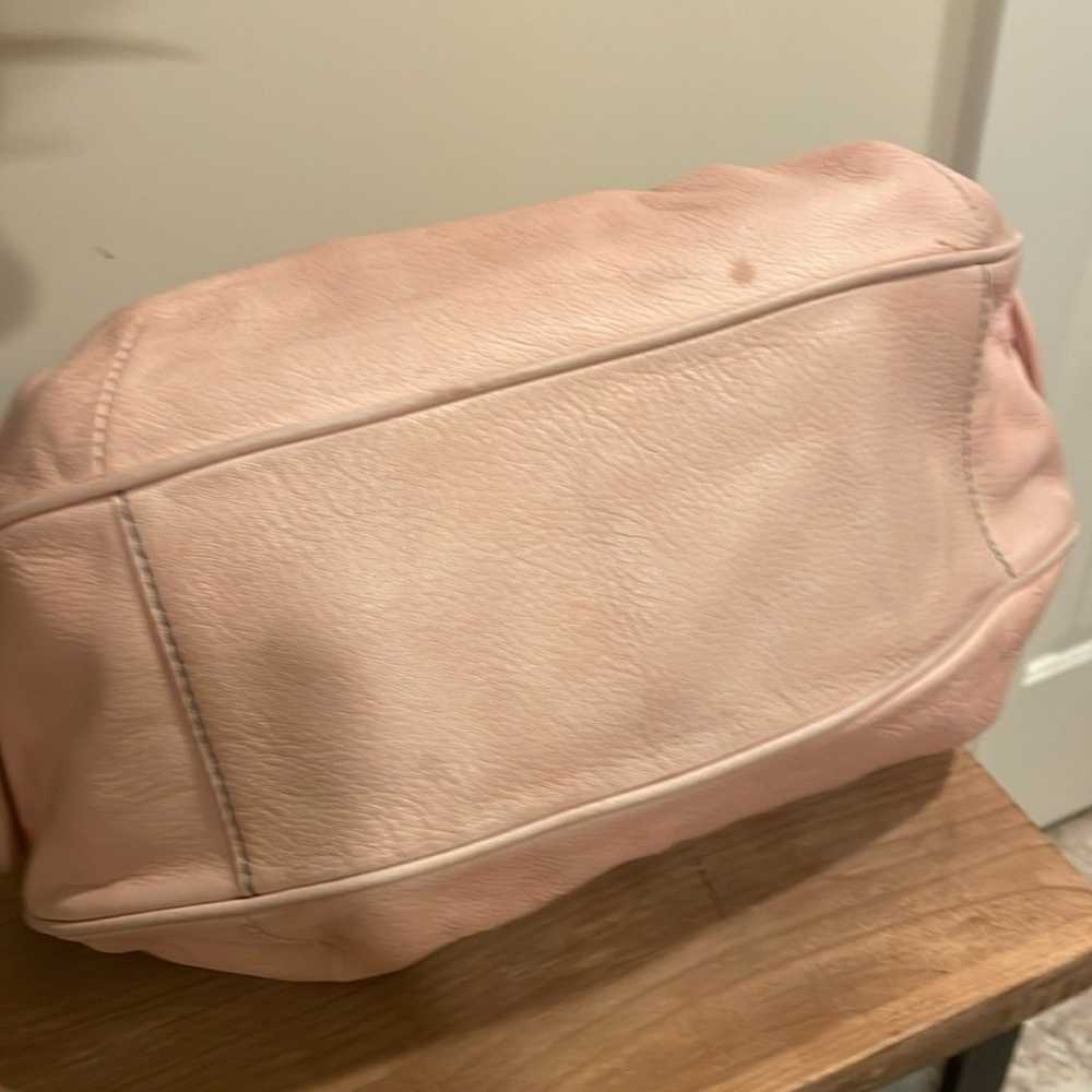 Y2K satchel baby pink leather bag - image 6