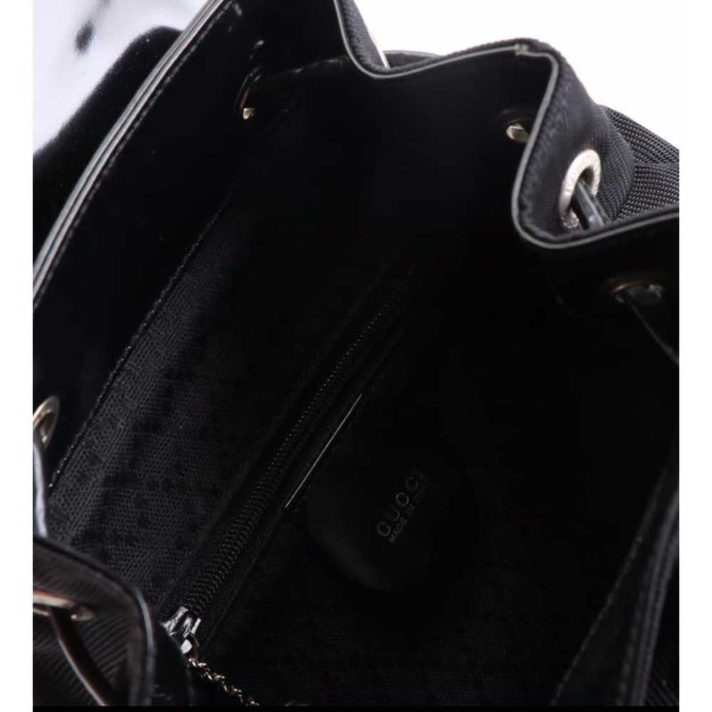 Gucci Backpack Bamboo Mini Drawstring Black Nylon… - image 6