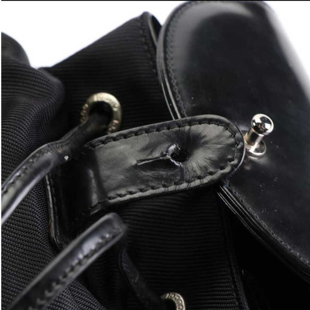 Gucci Backpack Bamboo Mini Drawstring Black Nylon… - image 8