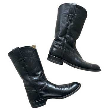 Justin Black Boots Leather Roper L3703 Women’s Sz… - image 1